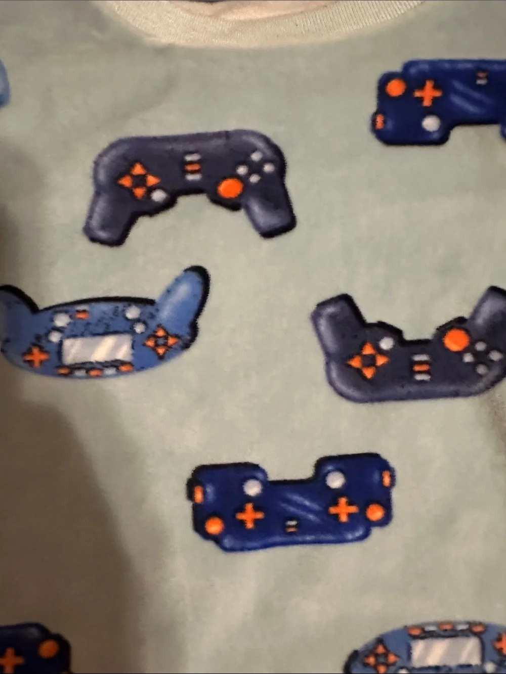 Kids Light Blue Game Controller Pajama Set